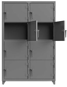 Extra Heavy Duty Locker, 8 Compartment, 48"W x 24"D x 75"H