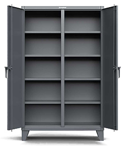 Double Shift Cabinet with 4 shelves/side  - 60"W x 24"D x 72"H