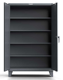 Two Door Lockable Pegboard Storage Cabinet with 4 Adjustable Shelves - 36"W x 24"D x 72"H