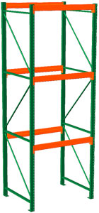 Pallet Rack Starter - 48w x 42d x 144h, 3 Beam Levels - 8400 Cap. Beams