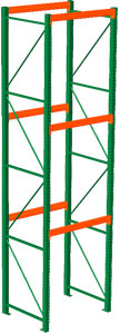 Pallet Rack Starter - 48w x 42d x 192h, 3 Beam Levels - 8400 Cap. Beams