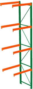 Pallet Rack Adder - 48w x 42d x 192h, 4 Beam Levels - 8400 Cap. Beams
