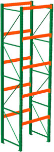 Pallet Rack Starter - 48w x 42d x 192h, 5 Beam Levels - 8400 Cap. Beams