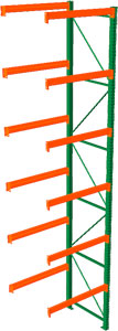 Pallet Rack Adder - 48w x 42d x 216h, 6 Beam Levels - 8400 Cap. Beams