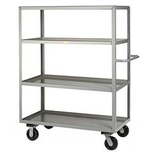 Steel Shelf Truck - 4 Lip Shelves, 24"W x 36"L