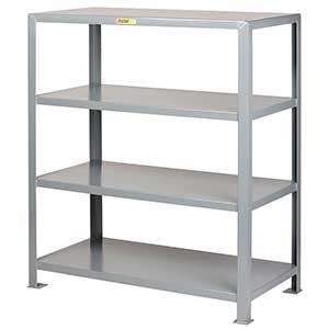Welded Steel Shelving - 4 Solid Shelves, 36"D x 60"W x 72"H