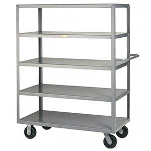 Steel Shelf Truck - 5 Flush Shelves, 24"W x 36"L