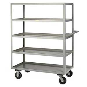 Steel Shelf Truck - 5 Lip Shelves, 30"W x 60"L