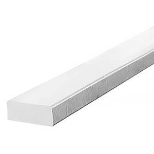 Surface Bumper Guard - Flat, White, 2" x 0.8" x 197", Self-Adhesive