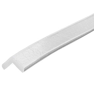 Corner Bumper Guard - 90 Degree Angle, White, 1" x 1" x 197", Self-Adhesive