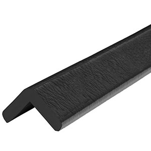 Corner Bumper Guard - 90 Degree Angle, Black, 1.9" x 1.9" x 197", Self-Adhesive