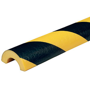 Foam Pipe Guard - Black & Yellow, 2" x 1" x 39", Self-Adhesive