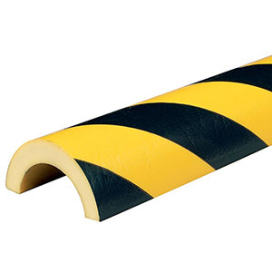 Foam Pipe Guard - Black & Yellow, 2.8" x 1.4" x 39", Self-Adhesive