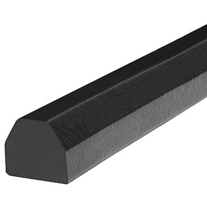 Surface Bumper Guard - Polygonal, Black, 1.6" x 1.4" x 197", Self-Adhesive