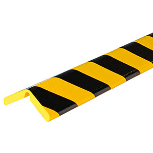 Corner Bumper Guard - Flexible Angle, Black & Yellow, 2.4" x 2.4" x 39", Self-Adhesive