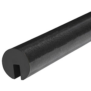 Edge Bumper Guard - Round, Black, 2" x 2" x 39", Pressure Fit