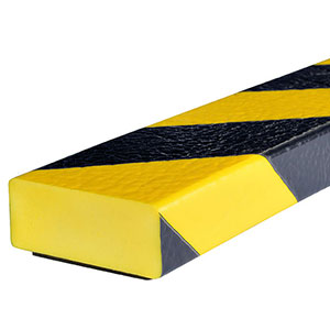 Surface Bumper Guard - Flat, Black & Yellow, 2" x 0.8" x 39", Magnetic
