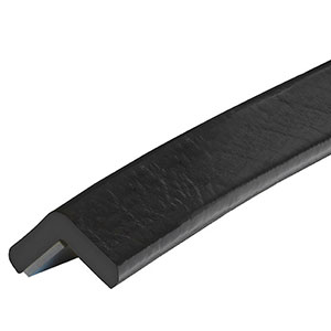 Corner Bumper Guard - 90 Degree Angle, Black, 1" x 1" x 39", Magnetic