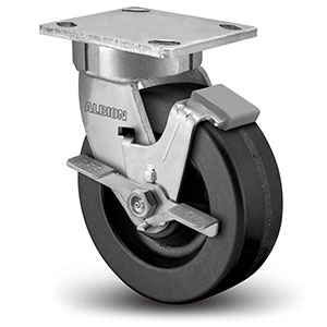 Swivel Caster with Side Lock - 5" x 2" Phenolic Wheel with Crowned Tread, 1000 lb. Cap.