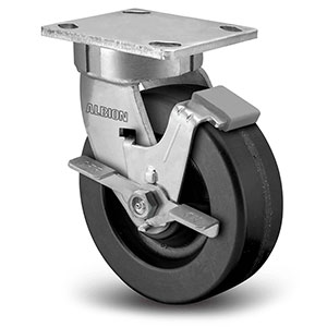 Swivel Caster with Side Lock - 8" x 2" Phenolic Wheel, 1400 lb. Cap.