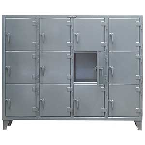 Mini 3-Tier Cabinet, 4 Wide - 82"W x 18"D x 62"H
