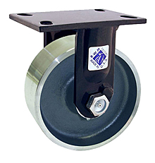 75 Series Rigid Caster - 6" x 2-1/2" Forged Steel Wheel - Straight Bearing - 5,000 lb. Cap.