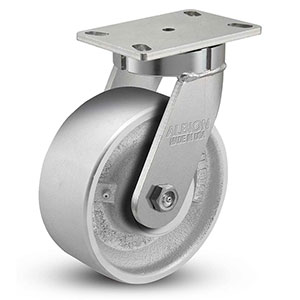 Swivel Caster - 6" x 3" Cast Iron Wheel, 2800 lb. Cap.