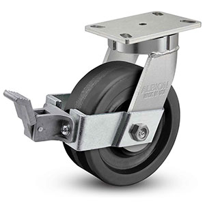 Swivel Caster with Total Lock - 8" x 3" Phenolic Wheel, 2500 lb. Cap.