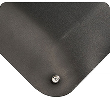 Electrically Conductive Anti-Fatigue Mat: Smooth w/Snap Black 1/2in (approx) x 3ft x 5ft