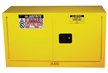 Stackable Flammables Cabinet - 24 x 43 x 18 - 2 door, self-close w/ Sure-Grip Handle, 17-gal.