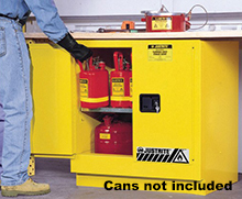 Undercounter Safety Cabinet - w/ Sure-Grip Handle - 2 door, manual