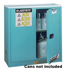 Metal Corrosives Cabinet  - 44 x 43 x 18 - 2 door, manual w/ Sure-Grip Handle, 30-gal.