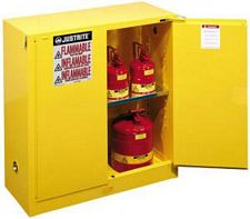Safety Cabinet - 44 x 43 x 18, 30-gal., 1-shelf, Sure-Grip Handle, 2 door, self-close