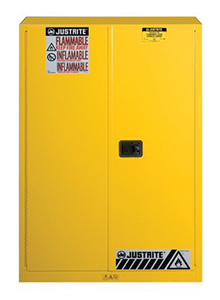 Safety Cabinet - 65 x 43 x 18, 45-gal., 2-shelf, Sure-Grip Handle, 2 door, manual