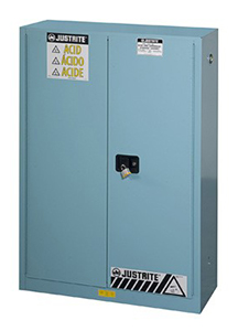 Metal Corrosives Cabinet  - 65 x 43 x 18 - 2 door, self-close w/ Sure-Grip Handle, 45-gal.