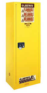 Slimline Safety Cabinet, 65 x 23.25 x 34 - 1 door, self-close w/ Sure-Grip Handle