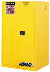 Safety Cabinet - 65 x 34 x 34, 60-gal., 2-shelf, Sure-Grip Handle, 2 door, manual