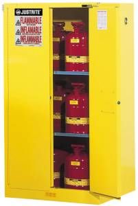 Safety Cabinet - 65 x 34 x 34, 60-gal., 2-shelf, Sure-Grip Handle, 2 door, self-close