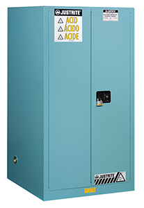 Metal Corrosives Cabinet  - 65 x 34 x 34 - 2 door, self-close w/ Sure-Grip Handle, 60-gal.