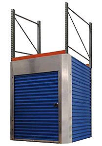 Pallet Rack Security Enclosure - fits 8'H, 6'W x 42"D Rack
