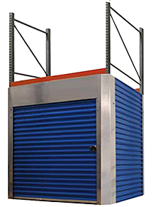 Pallet Rack Security Enclosure - fits 8'H, 8'W x 42"D Rack