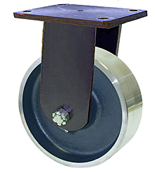 95 Series Rigid Caster - 10" x 3" Forged Steel Wheel - 6,000 lb. Cap.