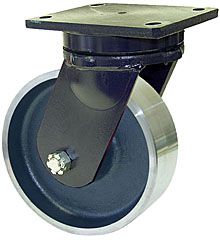 95 Series Swivel Caster - 6" x 3" Forged Steel Wheel - 7,000 lb. Cap.