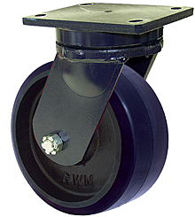 95 Series Swivel Caster - 16" x 4" Urethane on Iron Wheel - 6,000 lb. Cap.