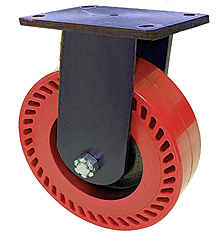 95 Series Rigid Caster - 8" x 3" Omega Wheel - 1,600 lb. Cap.