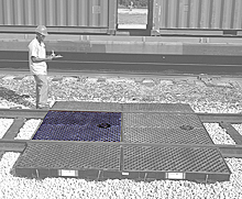 Railroad Track Center Spill Pan With Grates