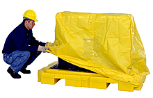 Pull Over Cover for 2-Drum Low Profile Spill Containment Pallet