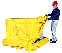 Pull Over Cover for 4-Drum Low Profile Spill Containment Pallet
