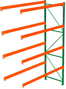 Pallet Rack Adder - 108w x 42d x 168h, 4 Beam Levels - 7320 Cap. Beams