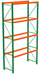Pallet Rack Starter - 120w x 42d x 192h, 4 Beam Levels - 6700 Cap. Beams